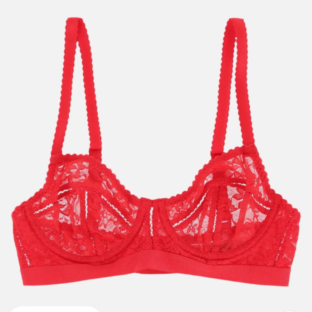 Stella McCartney Red Floral Lace Bra Size 34C NWT